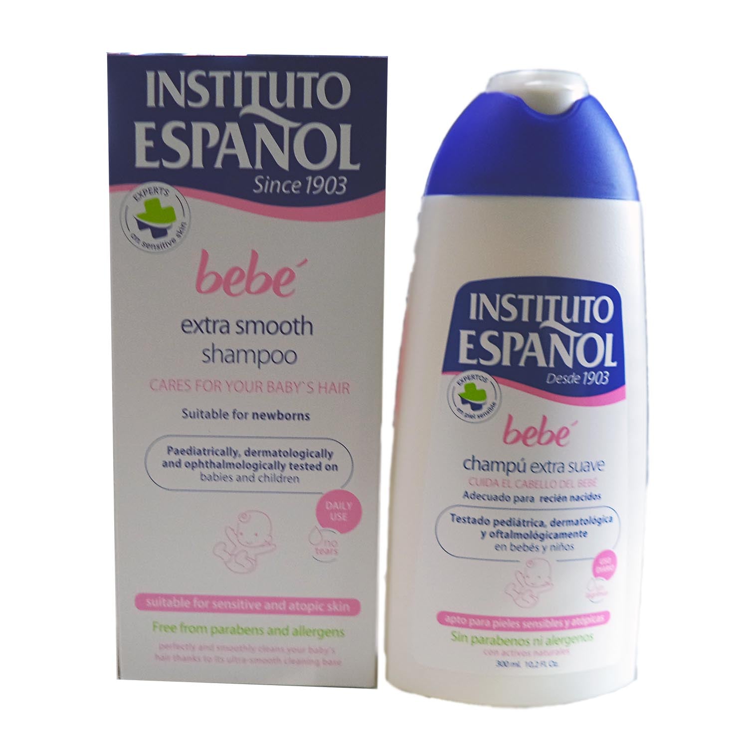 Instituto Español Bebe Champu Suave Recien Navido Piel Sensible Sin Alergenos 300Ml